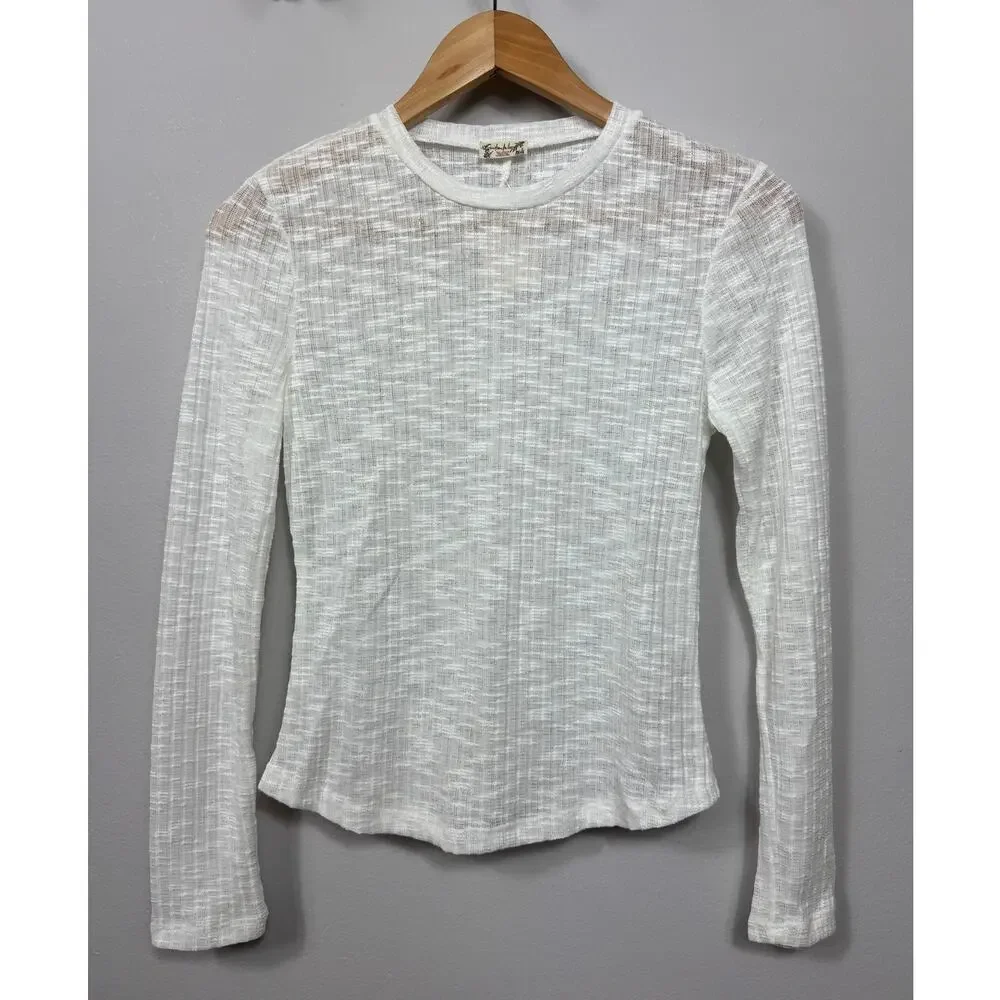 New Free People Aura Layering Top in White Size XS